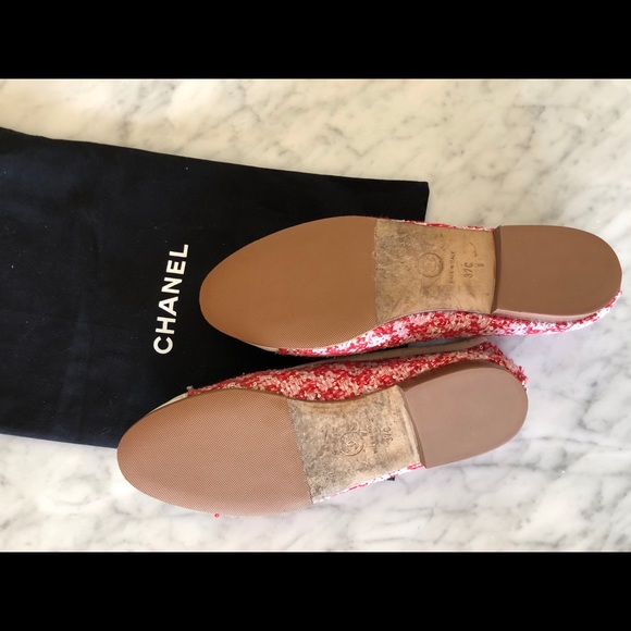 Authentic Chanel tweed with sequins ballerinas - Picture 4 of 5